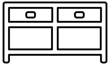 Mobilya simgesinin vektör illüstrasyonu