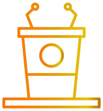 protesto simgesi, satır vektör illüstrasyonu 