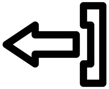 Arka hat vektör simgesi. biçim iki renkli düz sembol, siyah ve beyaz renkler, yuvarlak açılar, gri