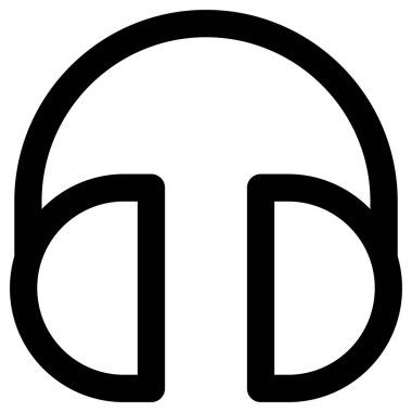 müzik vektör simgesi. biçim düz sembol, siyah renk, yuvarlak açılar, beyaz arkaplan