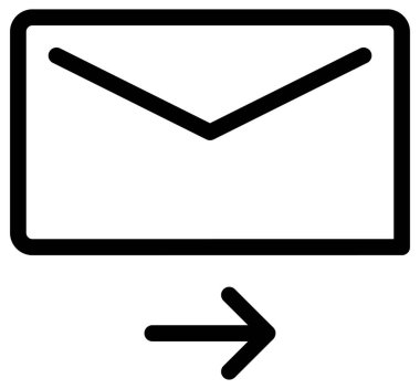 bir ileti vektör simgesi gönder