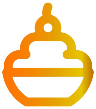 Beyaz üzerine basit ve minimalist parti gradyan vektör simgesi