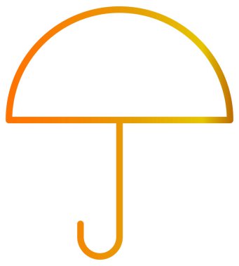 Şemsiyelerin basit vektör simgesi 