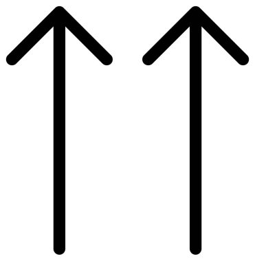 beyaz arkaplanda izole edilmiş yönü olan siyah çizgi ok simgesi 