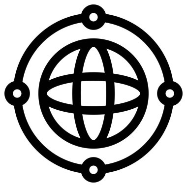 Basit ve minimalist ofis, beyaz üzerine cesur vektör simgesi