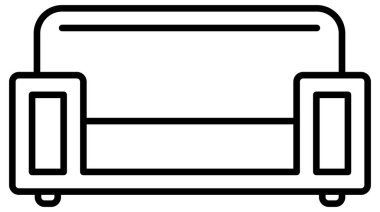 Mobilya simgesinin vektör illüstrasyonu