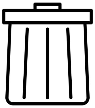 Çöp sepeti ve çöp kutusu.