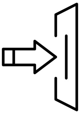 ok sağ vektör simgesi. biçim, beyaz arkaplanda düz siyah semboldür.