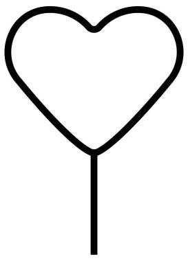 kalp şeklinde şeker çizgisi vektör simgesi