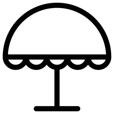 Şemsiyenin basit vektör simgesi 