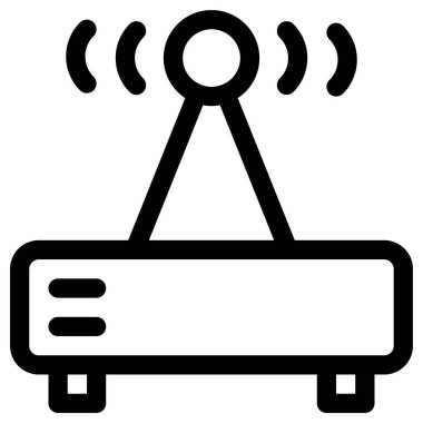wifi ve servis satırı vektör simgesi.