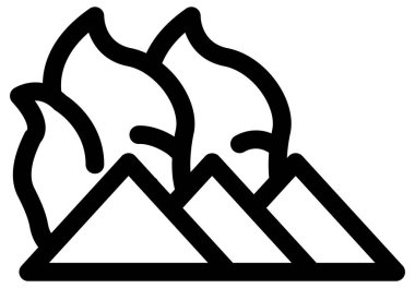 Beyaz arkaplanda basit ve minimalist siyah felaket vektör simgesi