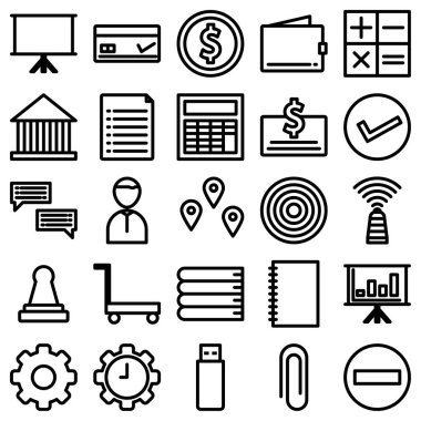 Eğitim Simgeleri Seti. Vektör İllüstrasyonu