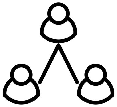 hiyerarşi çizgi vektör simgesi