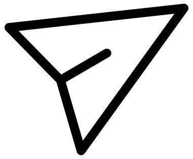 Beyaz arkaplandaki düzlemin vektör illüstrasyonu