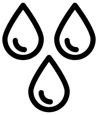 Yağmur damlalarının basit vektör simgesi 