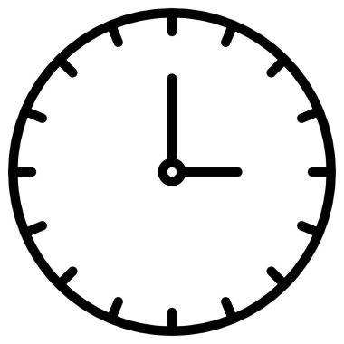 Beyaz arkaplanda saat simgesi