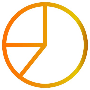 Pasta grafik vektör simgesi. iki renkli düz sembol, turuncu ve sarı renkler, yuvarlak açılar