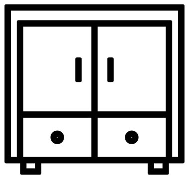 Mobilya simgesinin vektör illüstrasyonu