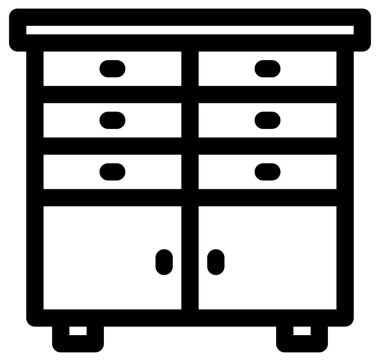 Mobilya simgesinin vektör illüstrasyonu