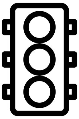 Trafik ışığı basit vektör simgesi