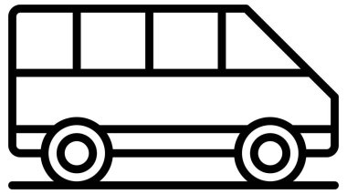 Basit ve minimalist benzin istasyonu kalın vektör simgesi