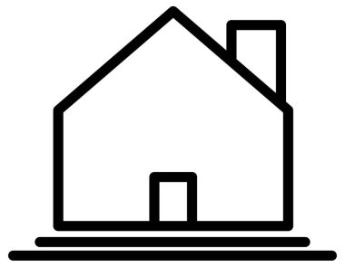 ev satırı vektör simgesi  