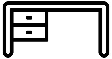 Mobilya simgesinin vektör illüstrasyonu