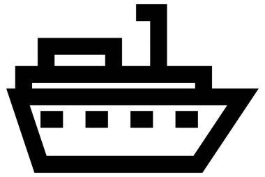 Gemi simgesi, vektör çizimi. düz tasarım biçimi