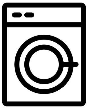 Çamaşır makinesinin basit vektör simgesi