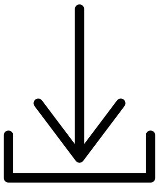 aşağı ok simgesi, vektör illüstrasyonu