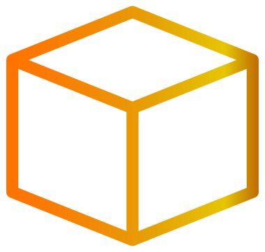 küp simgesi. vektör illüstrasyonu