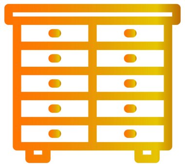 Mobilya simgesinin vektör illüstrasyonu