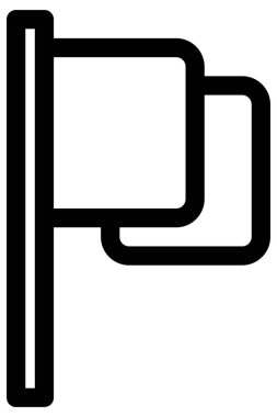 Basit ve minimalist hükümet ve beyaz üzerine aday vektör simgesi