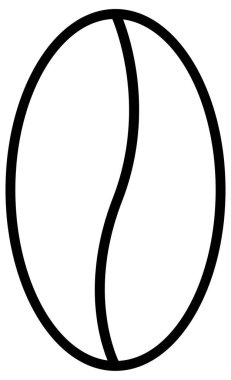 Kahve çekirdeğinin vektör çizimi