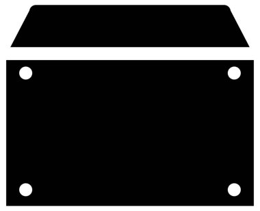 Basit ve minimalist alışveriş vektörü simgesi