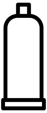 Tüp vektör simgesi. seyahat çantası işareti.