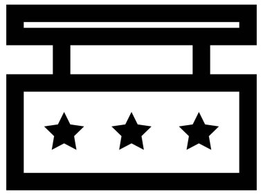 Otel ve servis satırı vektör simgesi.