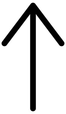 ok yukarı vektör simgesi. biçim düz grafik bicolor sembolüdür