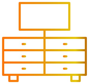 Mobilya simgesinin vektör illüstrasyonu