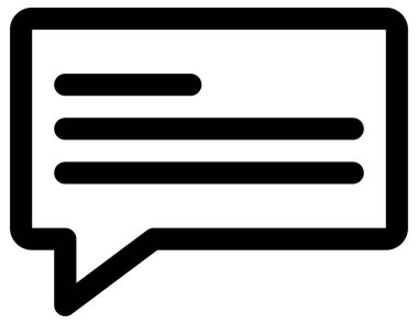 ileti sohbet vektör simgesi