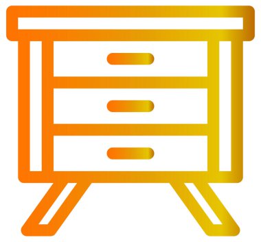 Mobilya simgesinin vektör illüstrasyonu