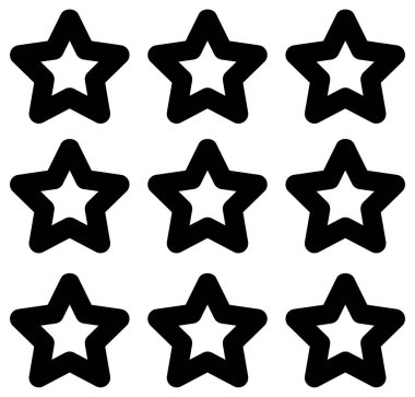  Yıldızların basit vektör simgesi