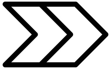 koyu siyah ana çizgi oku beyaz üzerine izole