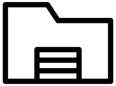 Basit ve minimalist ortam vektör simgesi