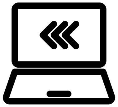 bilgisayar vektör çizgisi simgesi