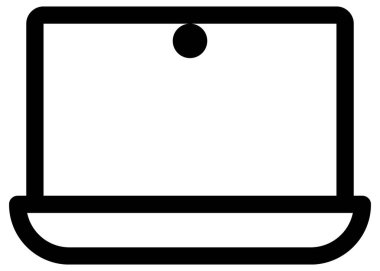 dizüstü bilgisayar ekran çizgisi vektör simgesi.