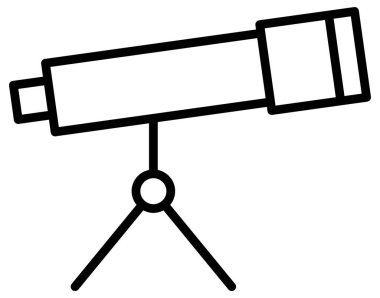 Bilim ve teknoloji çizgi vektör simgesi.