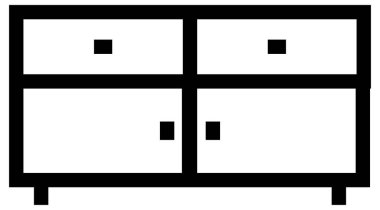 Mobilya simgesinin vektör illüstrasyonu