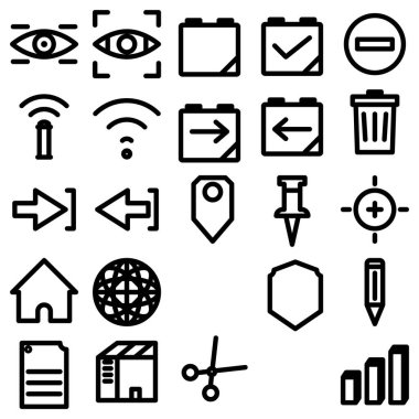 Sosyal medyanın siyah simgelerinin vektör kümesi